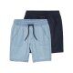 lupilu® Kleinkinder Shorts, 2 Stück, aus reiner Baumwolle (hellblau/marine, 98/104) - B-Ware neuwertig