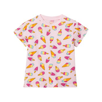 lupilu® Kleinkinder T-Shirts, 2 Stück, aus reiner Baumwolle (Muster rosa/pink, 110/116) - B-Ware neuwertig