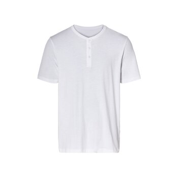 LIVERGY® Herren Pyjama, kurz, aus reiner Baumwolle (weiß/khaki, S (44/46)) - B-Ware neuwertig