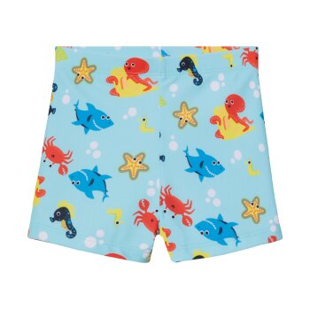LUPILU® Kleinkinder-Jungen-Badeshorts / Badeboxer, mit Gummizugbund, 122/128, gemustert - B-Ware neuwertig