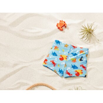 LUPILU® Kleinkinder-Jungen-Badeshorts / Badeboxer, mit Gummizugbund, 122/128, gemustert - B-Ware neuwertig