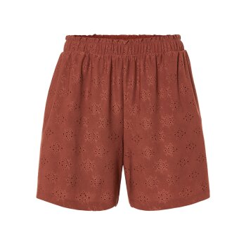 esmara® Damen Shorts mit verspielter Lochstickerei (Terracotta, M (40/42)) - B-Ware neuwertig