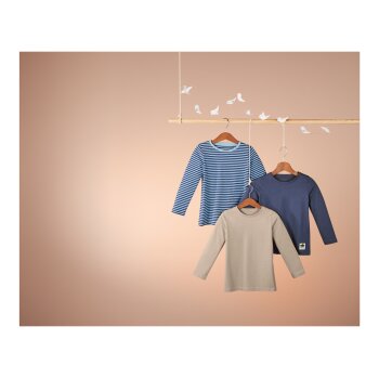 lupilu® Kinder-Langarmshirts, 3 Stück (Streifen/blau/braun, 98/104) - B-Ware neuwertig