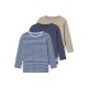 lupilu® Kinder-Langarmshirts, 3 Stück (Streifen/blau/braun, 98/104) - B-Ware neuwertig