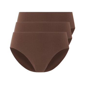 esmara® Damen Lasercut-Slips, 3 Stück, anschmiegsam und unsichtbar (braun, S (36/38)) - B-Ware neuwertig