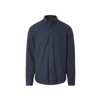 LIVERGY® Herren Flanellhemd, mit Button-down-Kragen (blau, S(37/38)) - B-Ware neuwertig