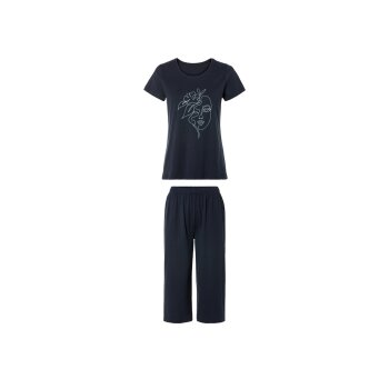 esmara® Damen Pyjama mit Caprihose (S (36/38)) - B-Ware neuwertig