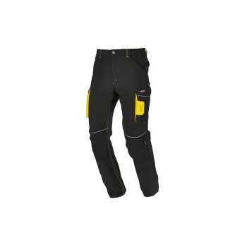 PARKSIDE PERFORMANCE® Herren-Arbeitsbundhose, mit CORDURA® Knieverstärkung, 52, schwarz/gelb - B-Ware neuwertig