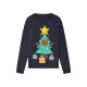 pepperts!® LED-Weihnachtspullover für Mädchen, 8-10 Jahre, blau - B-Ware neuwertig