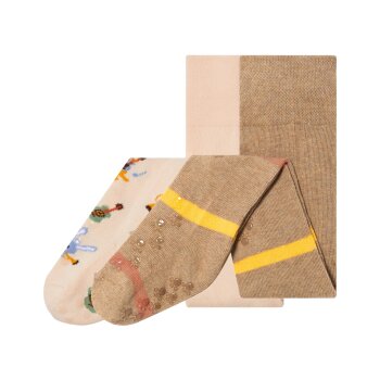 LUPILU® Baby-Krabbelstrumpfhose, mit Silikonnoppen, 74/80, braun - B-Ware neuwertig