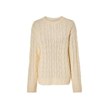 ESMARA® Damen Strickpullover, mit Wollanteil (Beige, L(44/46)) - B-Ware neuwertig