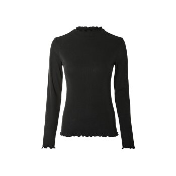 esmara® Damen Rollkragenshirt in Ripp-Qualität (schwarz, M (40/42)) - B-Ware neuwertig