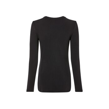 esmara® Damen Umstands-Langarmshirt, in modischer Ripp-Qualität (Schwarz, L(44/46)) - B-Ware neuwertig