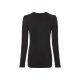 esmara® Damen Umstands-Langarmshirt, in modischer Ripp-Qualität (Schwarz, L(44/46)) - B-Ware neuwertig