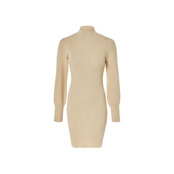 ESMARA® Damen Strickkleid, mit langen Puffärmeln (Beige, XS(32/34)) - B-Ware neuwertig