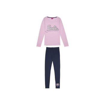 BARBIE Damen Pyjama (Rosa/Navy, L) - B-Ware neuwertig