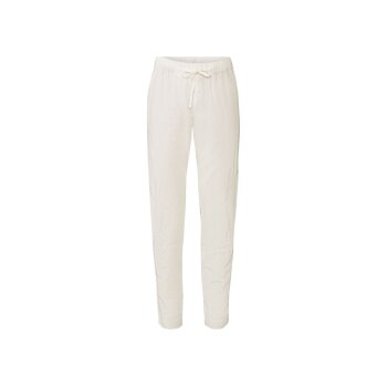 esmara® Damen Leinenhose mit Gummizugbund und Bindeband (weiß, 44) - B-Ware neuwertig