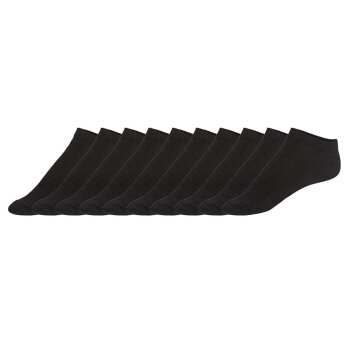 LIVERGY® Herren Sneakersocken, 10 Paar, hoher Baumwollanteil (Schwarz, 39-42) - B-Ware neuwertig