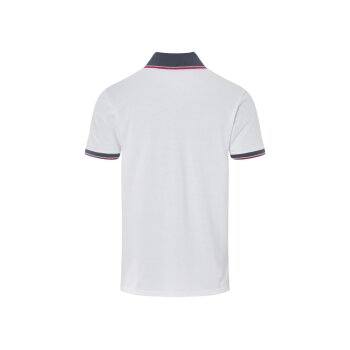 LIVERGY® Herren Poloshirt in Pikee-Qualität, mit Kontraststreifen (Weiß, L(52/54)) - B-Ware neuwertig