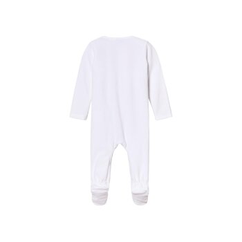 LUPILU® Baby-Nicki-Schlafoverall, mit Textildruck, 74/80, weiß - B-Ware neuwertig