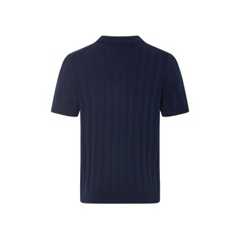 LIVERGY® Herren Strick-Poloshirt, mit Knopfleiste (navy, XL (56/58)) - B-Ware neuwertig
