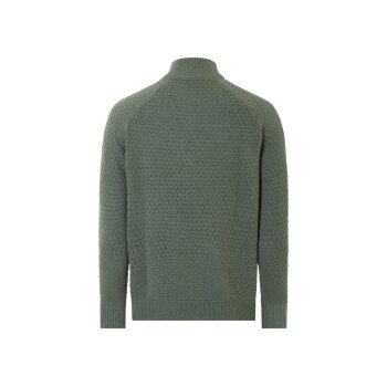 LIVERGY® Herren Strickjacke, in modischer Waffeloptik (Grün, M (48/50)) - B-Ware neuwertig