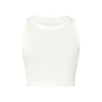 ESMARA® Damen Crop-Tops, 2 Stück, gerippt (weiß/navy, XS (32/34)) - B-Ware neuwertig