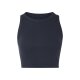 ESMARA® Damen Crop-Tops, 2 Stück, gerippt (weiß/navy, XS (32/34)) - B-Ware neuwertig