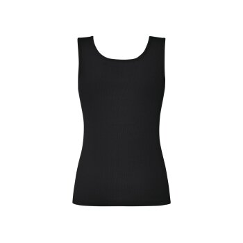 esmara® Damen Tops, 2 Stück, in modischer Ripp-Qualität (Schwarz/weiß, M(40/42)) - B-Ware neuwertig