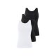 esmara® Damen Achselhemden, 3 Stück, hoher Baumwollanteil (Schwarz/weiß, XS (32/34)) - B-Ware neuwertig
