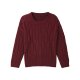 LUPILU® Kinder Grobstrickpullover, mit Zopfmuster (Rot, 122/128) - B-Ware neuwertig