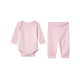 lupilu® Geripptes mitwachsendes Baby-Set, 2-teilig (Rosa, 62/68) - B-Ware neuwertig