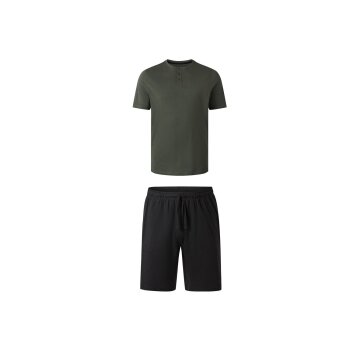 esmara Men Herren Pyjama (khaki/schwarz, 4XL (68/70)) -...
