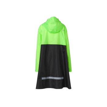 CRIVIT Regenponcho, mit reflektierenden Deko-Elementen (grün/schwarz, S/M) - B-Ware neuwertig