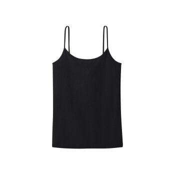 esmara® Damen Spaghettiträgerhemden, 3 Stück (Schwarz, XS(32/34)) - B-Ware neuwertig
