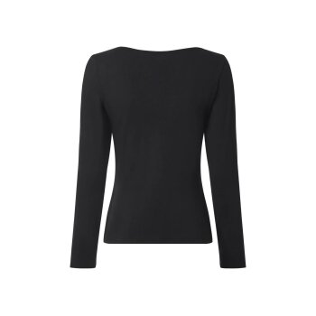 esmara® Damen Langarmshirts, 2 Stück (Schwarz/Grün, XS(32/34)) - B-Ware neuwertig