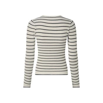 ESMARA® Damen Gerippter Strickpullover (Schwarz/weiß, L (44/46)) - B-Ware neuwertig