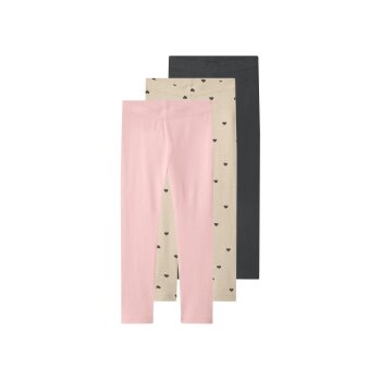 LUPILU® Kleinkinder Leggings, 3 Stück (Beige, 110/116) - B-Ware neuwertig