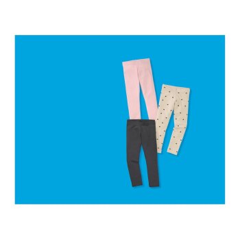 LUPILU® Kleinkinder Leggings, 3 Stück (Beige, 110/116) - B-Ware neuwertig