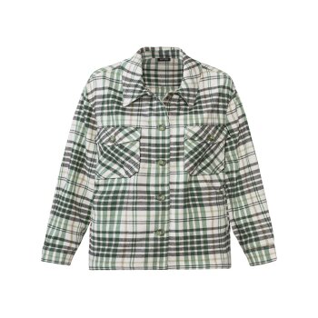 esmara® Damen Overshirt, aus weicher, wärmender Flanell-Qualität (karo, 40) - B-Ware neuwertig