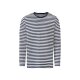 LIVERGY® Herren Langarmshirt 2 Stück, mit Baumwolle (Streifen dunkelrot, L(52/54)) - B-Ware neuwertig