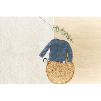 lupilu® Baby Strickjacke aus reiner Bio-Baumwolle (blau, 74/80) - B-Ware neuwertig