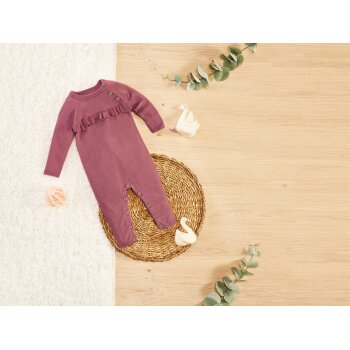lupilu® Baby Strickoverall aus reiner Bio-Baumwolle (rosa, 80) - B-Ware neuwertig