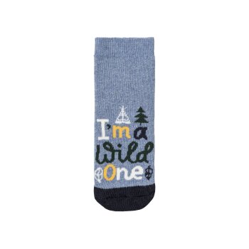 lupilu® Kleinkinder Thermosocken, 5 Paar, mit hohem Baumwollanteil (gemustert/grau/blau/marine, 23/26) - B-Ware neuwertig