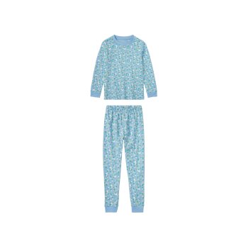 lupilu® Kleinkinder Pyjama, lang, mit Bio-Baumwolle (blau gemustert, 98/104) - B-Ware neuwertig