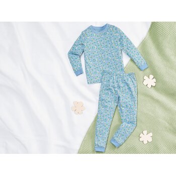 lupilu® Kleinkinder Pyjama, lang, mit Bio-Baumwolle (blau gemustert, 98/104) - B-Ware neuwertig