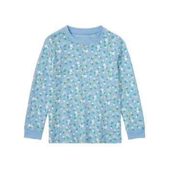 lupilu® Kleinkinder Pyjama, lang, mit Bio-Baumwolle (blau gemustert, 98/104) - B-Ware neuwertig