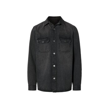 LIVERGY® Herren Jeanshemd, leger geschnitten (schwarz, S(37/38)) - B-Ware neuwertig