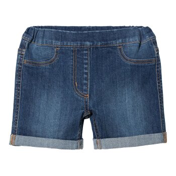 LUPILU® Kleinkinder Denimshorts, 2 Stück, mit elastischem Bund (Blau, 122/128) - B-Ware neuwertig