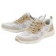 Footflexx Damen-Sneaker/Sabot, G-Weite, mit Lederdecksohle, 38, beige - B-Ware sehr gut